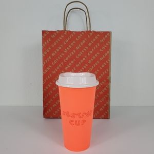 Starbucks 'Festive Cup' Orange Grande 16oz Hot Cup